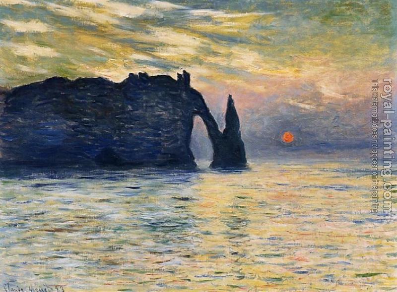 Claude Oscar Monet : Etretat, Sunset